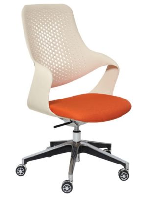 Orange and white chair for office