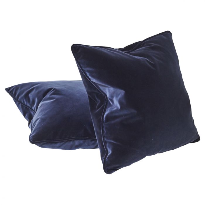 two velvet cushions