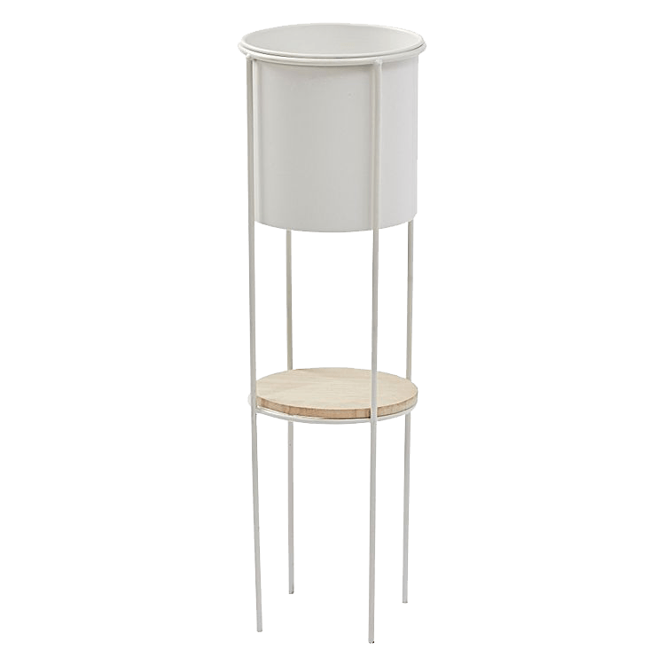 white plant stand