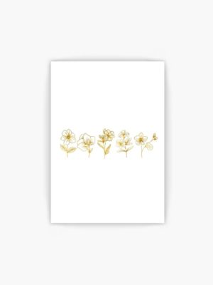 Gold Foil Flower Line